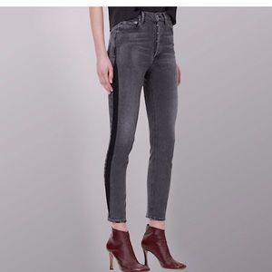 AGOLDE Nico High Rise Button Fly Straight Fit Column Crop Jean Sz 24